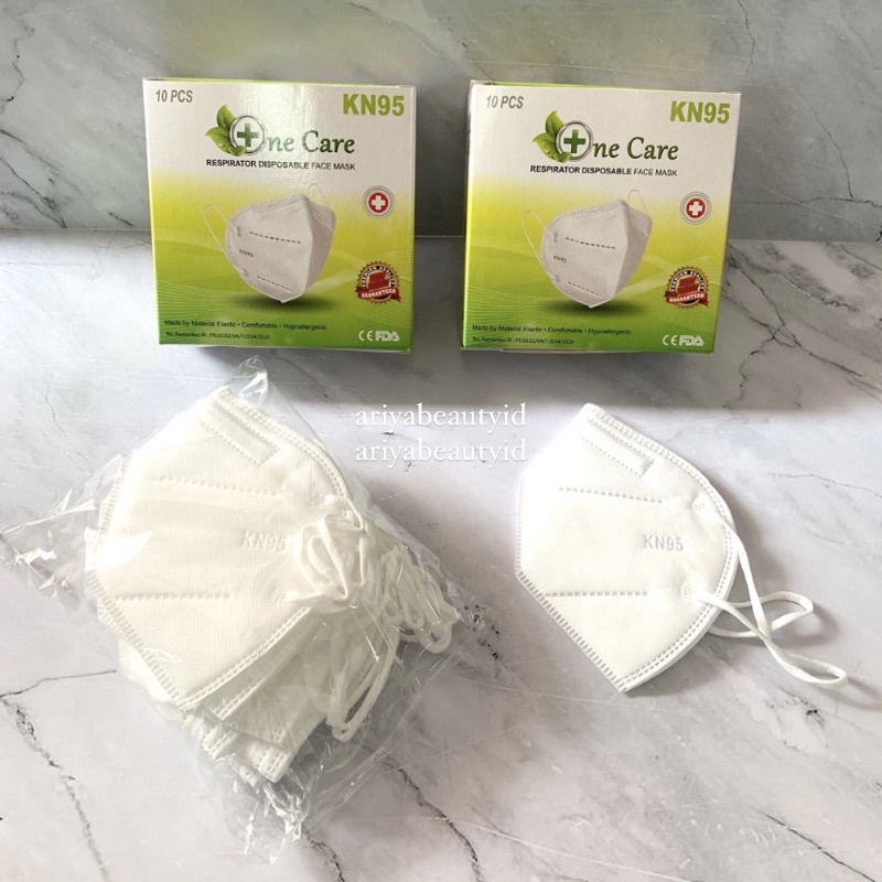( 1 box isi 10 pcs) Masker ONE CARE / CHASA KN95 5PLY EARLOOP Warna Putih