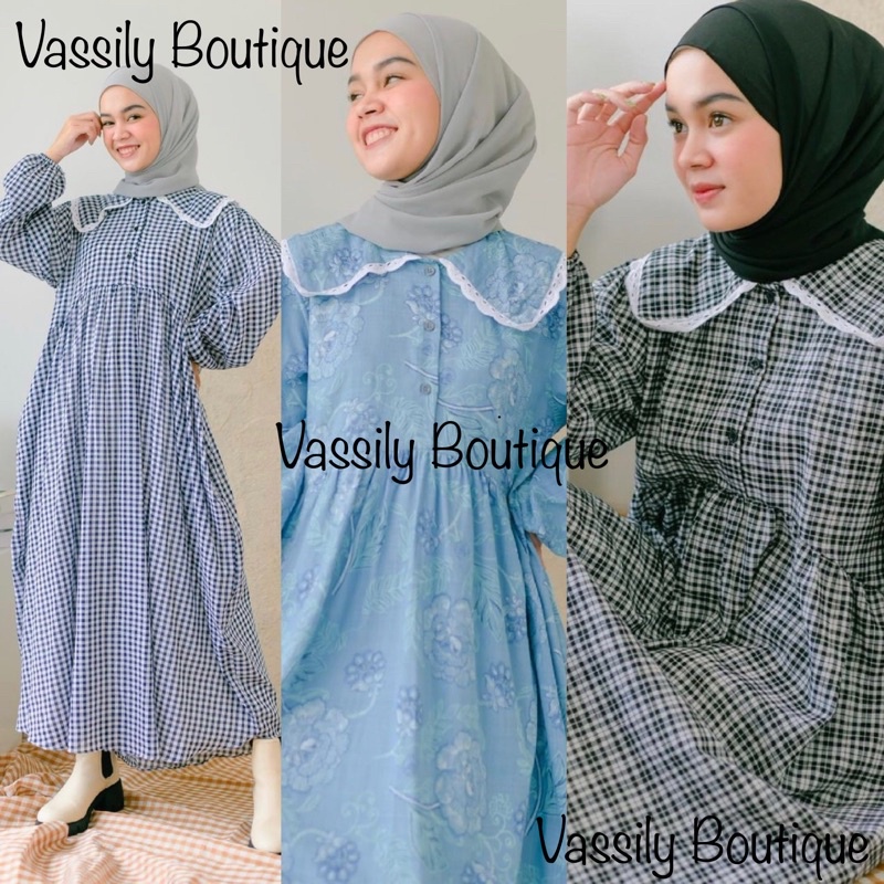 Sabine Dress by Haidee & Orlin (Gingham Navy Azura Juliet Elaine Lucy Maura Rossy Calulla)