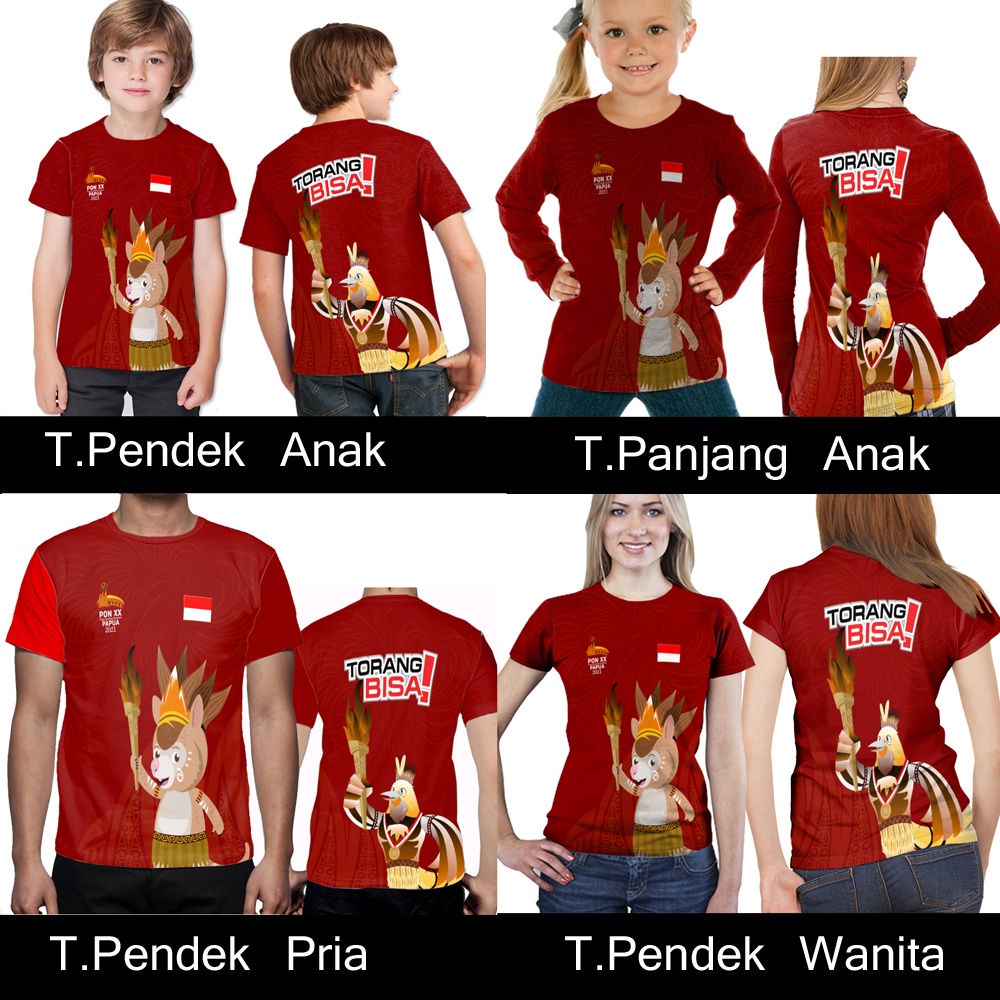 Kaos Baju Tshirt Anak/Dewasa PON XX Papua 2021 Torang Bisa