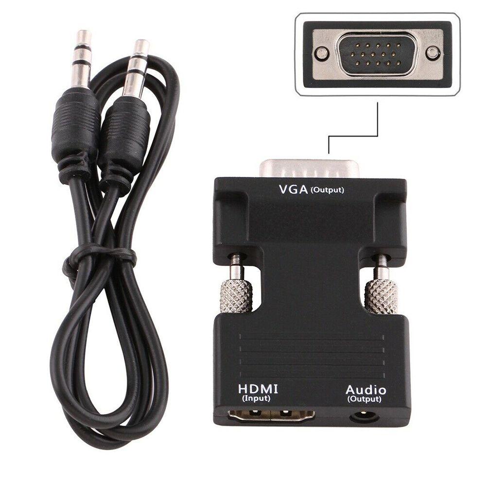 POPULAR Populer Kabel HDMI Ke VGA 1080P Untuk PC Laptop TV Monitor Proyektor Output Sinyal HDMI-Kompatibel Converter