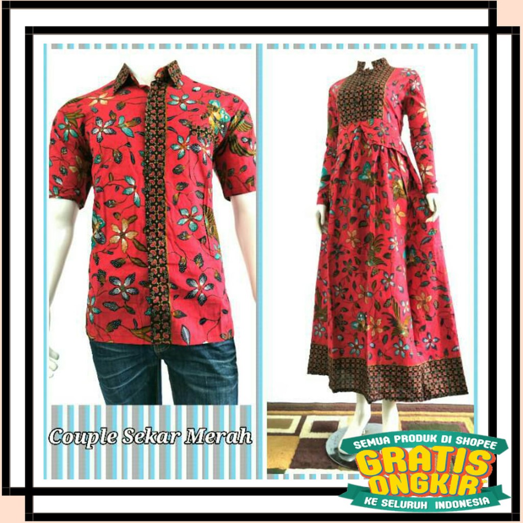 BATIK SEMARANG MURAH - TERBARU TERKINI / Keluarga Batik Couple Sarombit Seragaman Kondangan Tanah