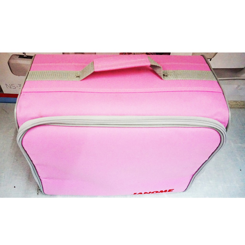 tas mesin jahit janome/carry case sewing machine janome - pink