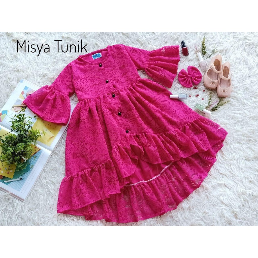 Misya Tunik/Tunik Brukat Cantik/Tunik Model Terbaru/Tunik Warna Fanta