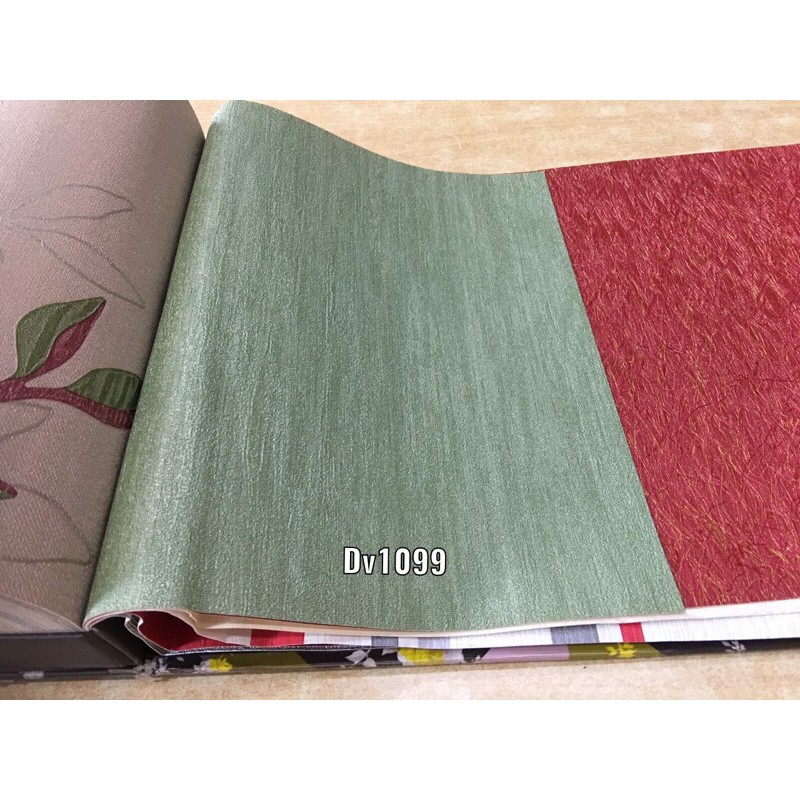 Wallpaper Dinding Polos Hijau dv