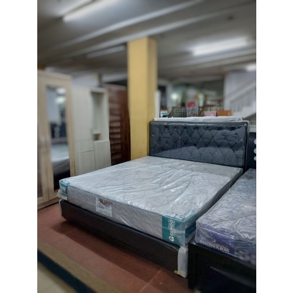 SET Divan + Springbed GUHDO + Headboard - Kasur - Ranjang - BONUS Bantal Guling AIR PILLOW
