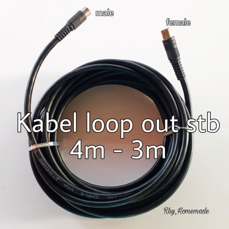 kabel loop out, kabel sambungan antena tv(3-4 mtr)