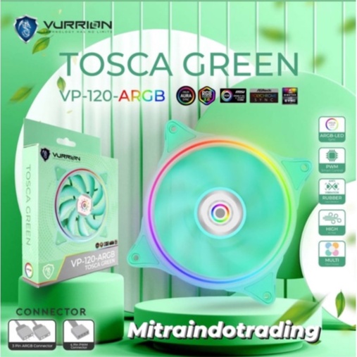 FAN / FAN CASING / FAN COOLER - VURRION TOSCA GREEN FAN ARGB