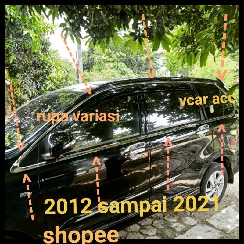 List kaca samping pintu full keliling all new Avanza / great new Xenia / Veloz 2012 2013 2014 2015 2016 2017 2018 2019 2020 2021