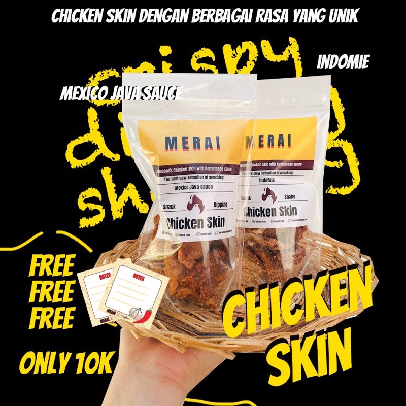 

crispy chicken skin merai || kulit ayam goreng || indomie || kulit ayam || snack | makanan ringan