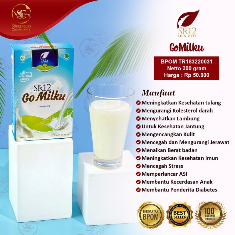 

GOMILKU SR12/SUSU KESEHATAN/SUSU ETAWA/HERBAL ALAMI