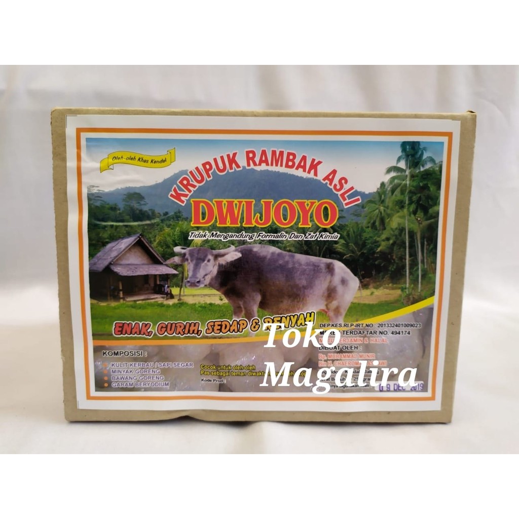 

Kerupuk Rambak Kerbau Matang Khas Kota Kendal Merk Dwijoyo 250 gram