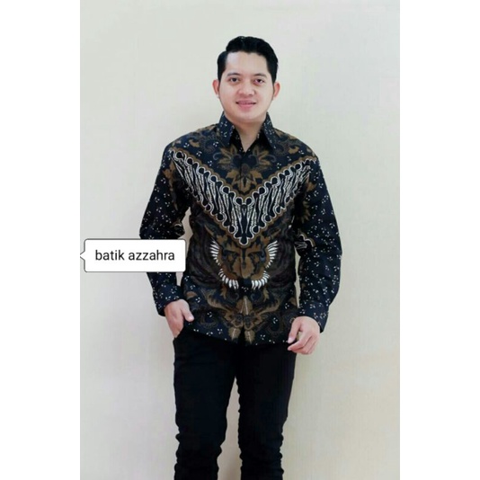kemeja batik pria lengan panjang modern