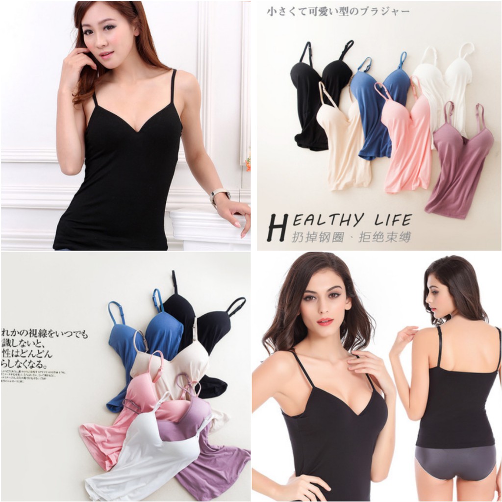 Tanktop Bra Kamisol dengan CUP bra-3