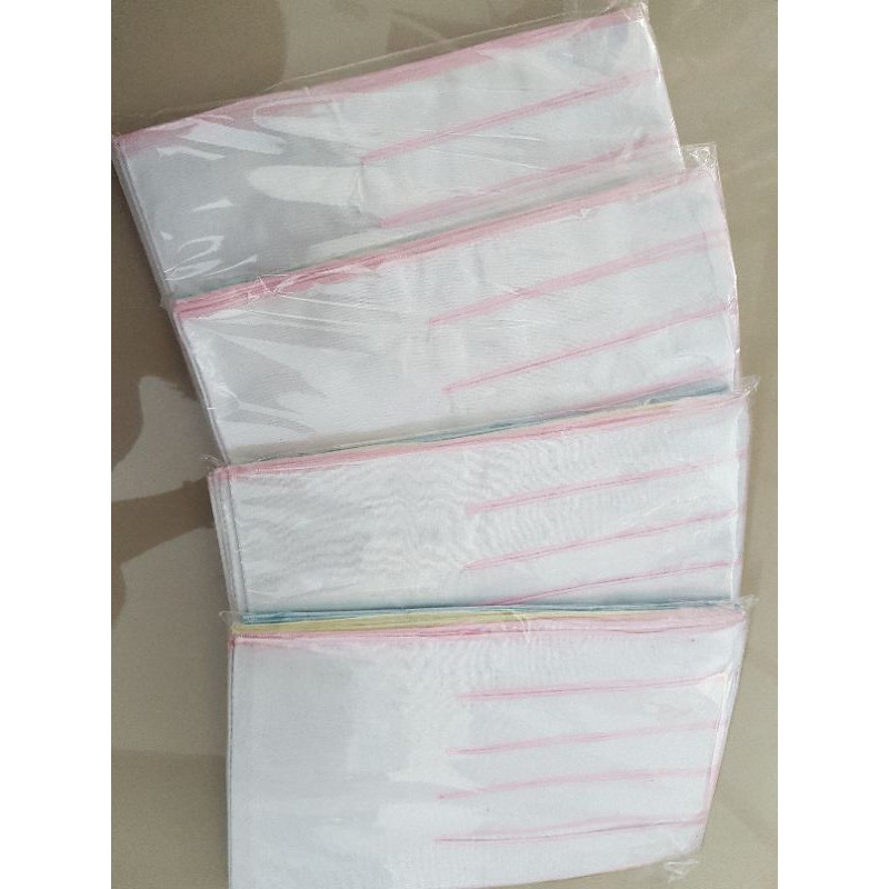 6 pcs Gurita bayi putih polos katun Premium Tebal / grita tali bayi Halus / grito ikat / gurita mori polos, Bahan katun