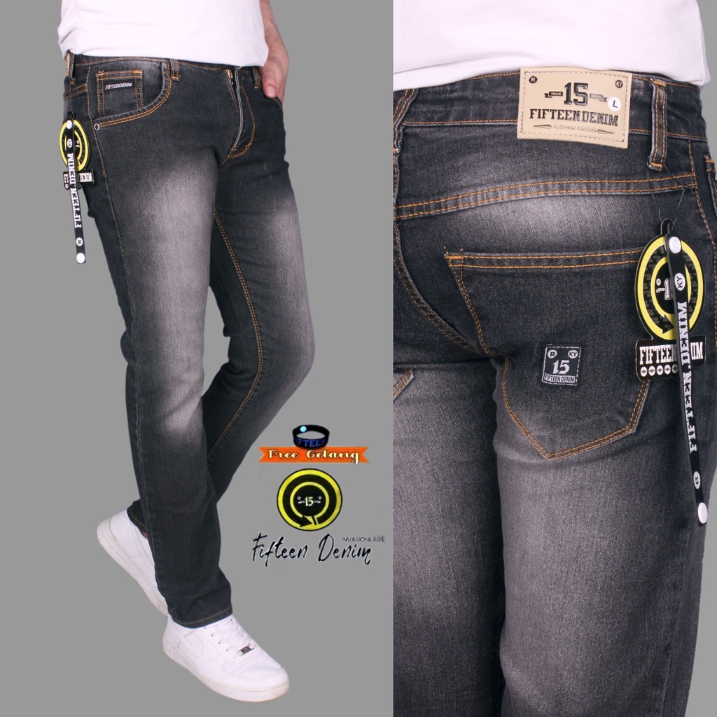 FIFTEEN DENIM/ CELANA JEANS PRIA TERBARU/ CELANA JEANS PANJANG PRIA/ CELANA JEANS COWOK KEREN/ CELANA JEANS COWOK/ CELANA PANJANG PRIA DEWASA/ BISA COD