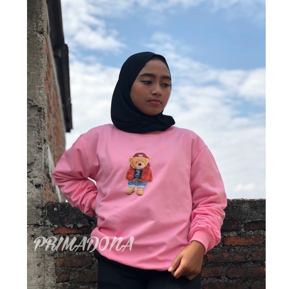 Crewneck sweater wanita &amp; pria flece original L XL XXL