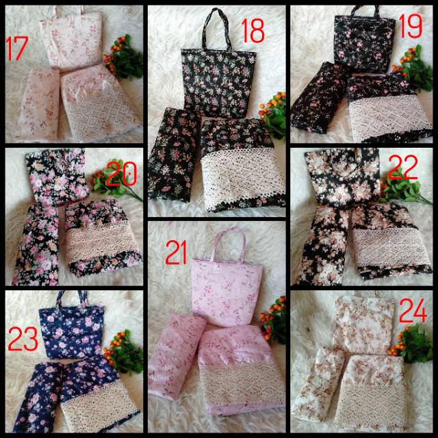 Mukena Katun jepang Ori mix Renda Rajut