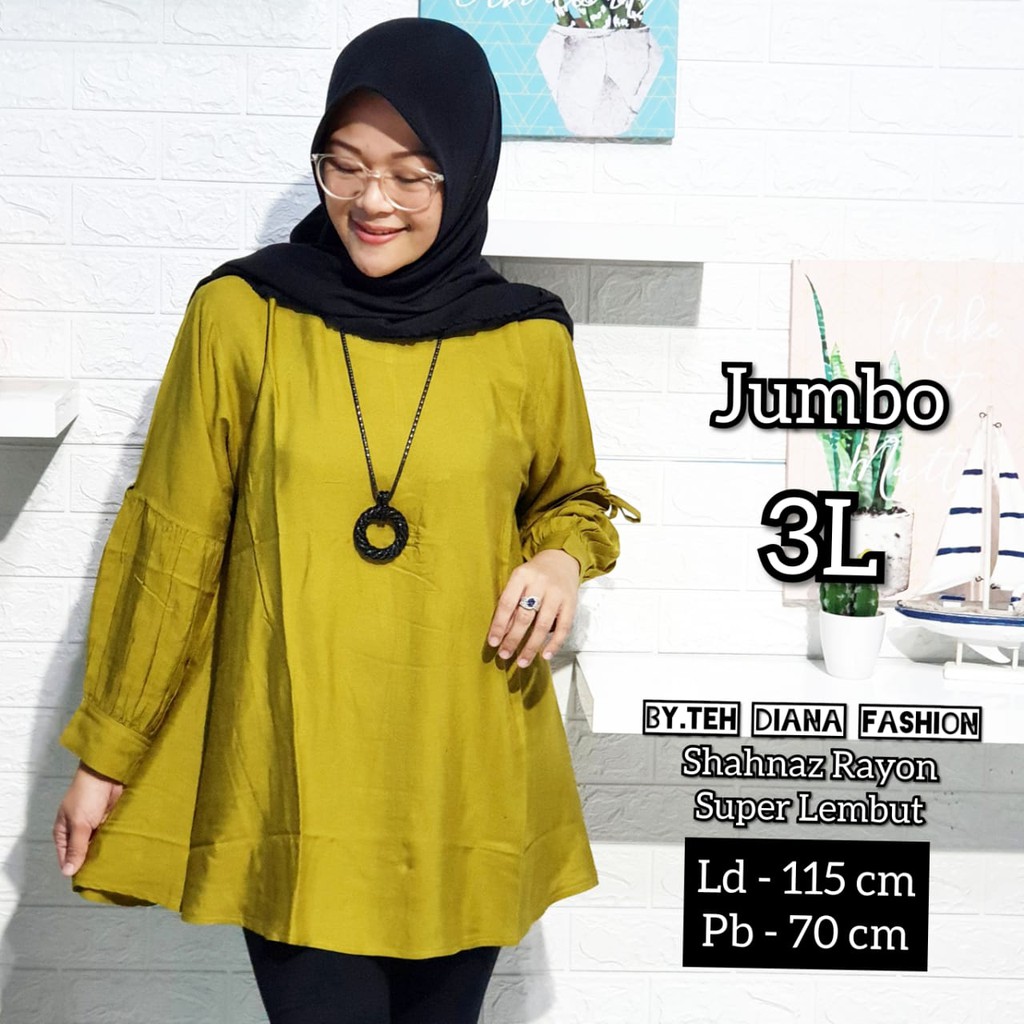 Baju Atasan Wanita Jumbo 3l Blouse Atasan Wanita Terbaru 2020 Atasan Wanita Big Size Model Shahnaz Shopee Indonesia