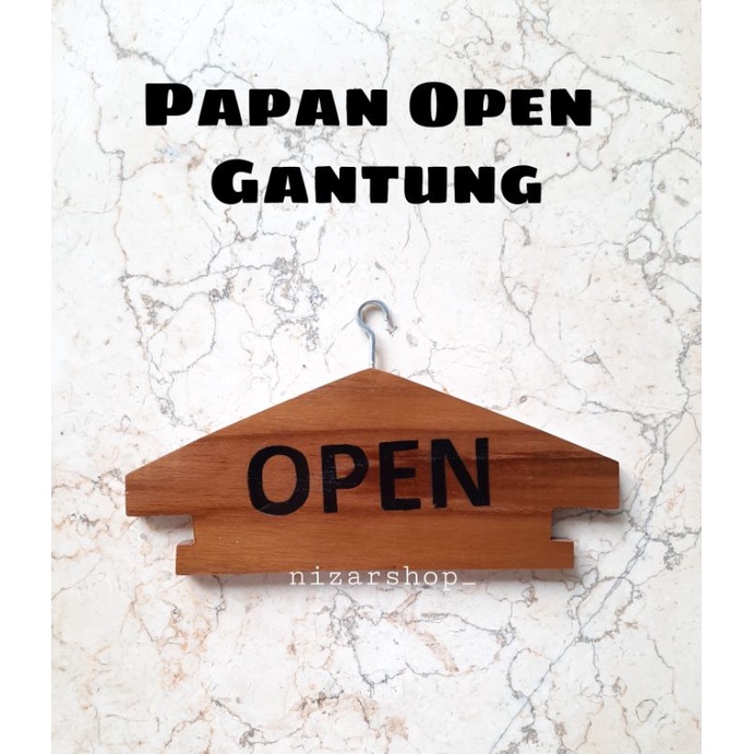 

GANTUNGAN SIGN CAFE GANTUNGAN OPEN-CLOSED BUKA-TUTUP DUA SISI