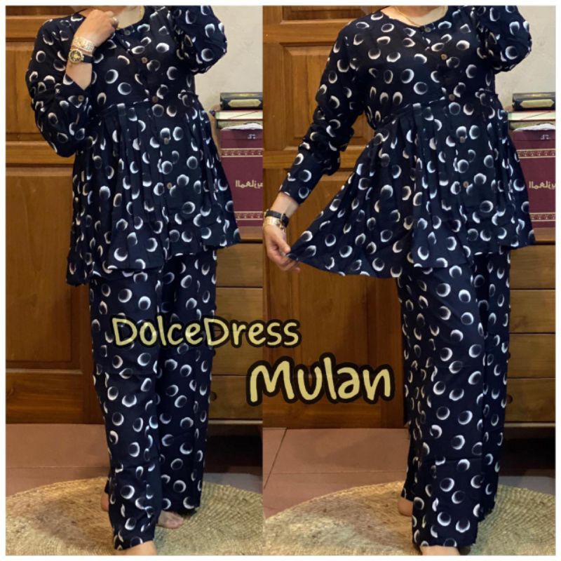 Daster Arab DOLCE MULAN Baju Setelan Kulot Rayon