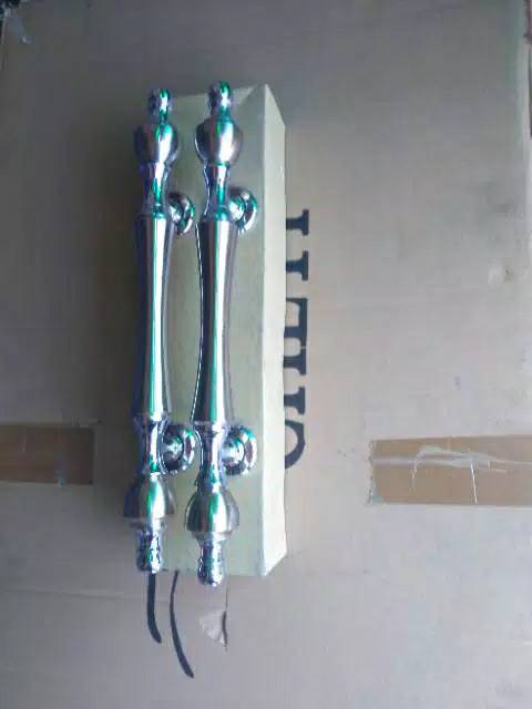 Handle Pintu Rumah Pagar Kuningan Antik Murah Motif Dahlia Chrome