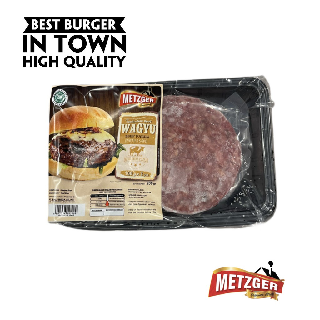 

Metzger Daging Beef Burger Patty Halal 2X100G Wagyu Burger