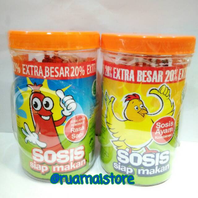 

Sosis So Nice Rasa Ayam / Sapi (24 Pcs/Toples)