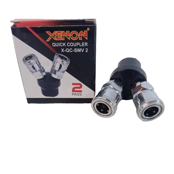 Air Quick Coupler Cabang 2 Xenon - Sambungan Selang Angin Coupler 2 Cabang