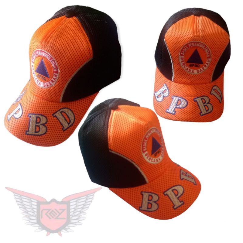 topi BPBD jaring bordir