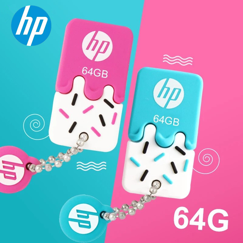 64GB 32GB Original HP Flash Drive USB 2.0  Cartoon Flash Disk COD