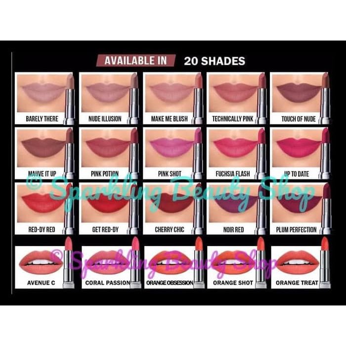 Lipstick Maybelline Powder Matte Lipstik Maybeline The Powder Mattes