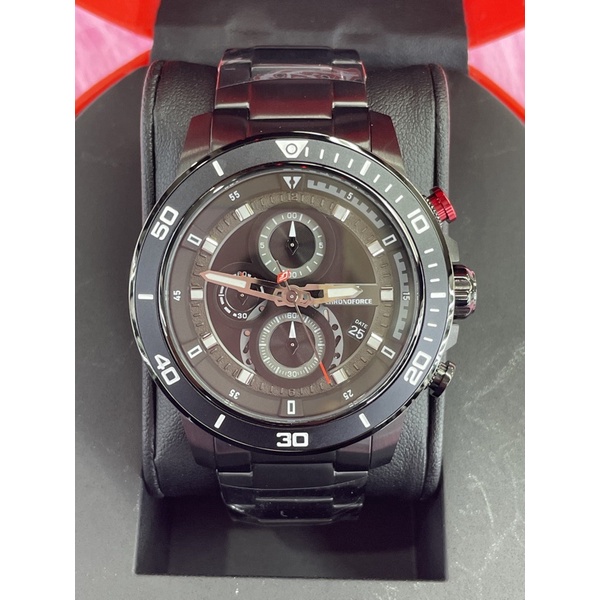 chronoforce 5331g pria black full original