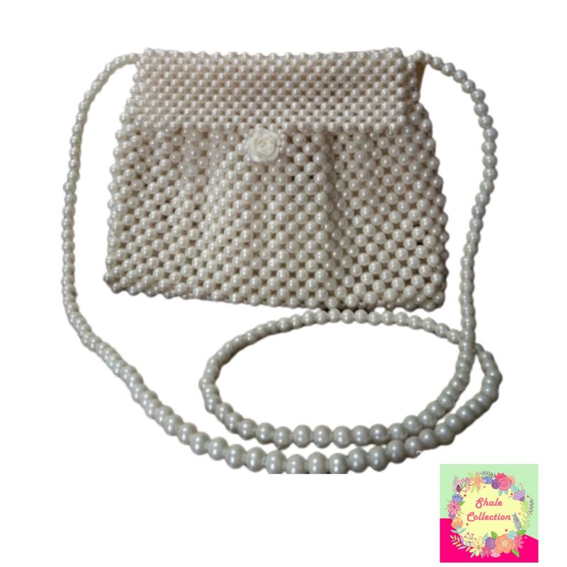 Tas manik mutiara akrilik / beads bag / tas mote / tas pesta unik
