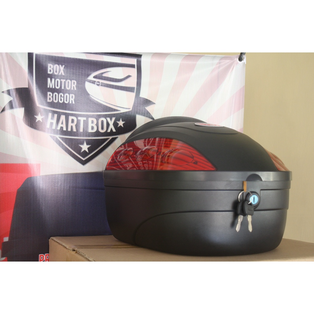 TopBox KMI 201 Hitam / Box Motor Touring Merek KMI201 Termurah / Cocol Untuk Semua Motor / Yamaha