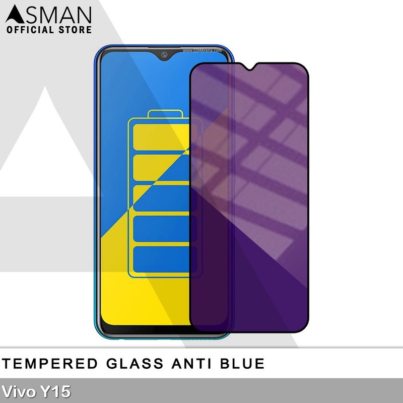 Tempered Glass Blue Light Full Lem VIVO Y15 Anti Radiasi Screen Protector