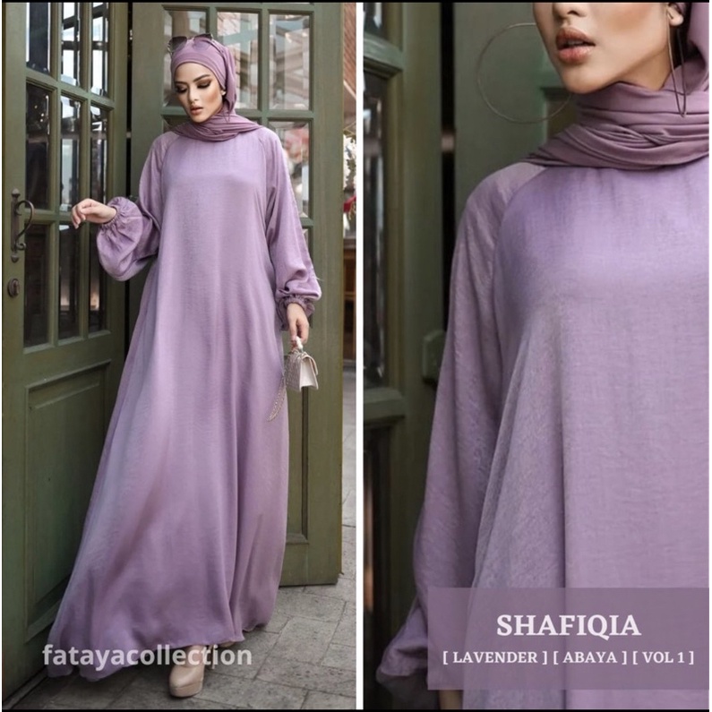 Shafiqia Abaya by Fataya Collection series Lavender