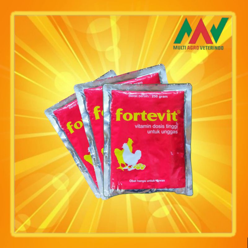 FORTEVIT 10 GRAM Vitamin DOSIS TINGGI PADA TERNAK AYAM