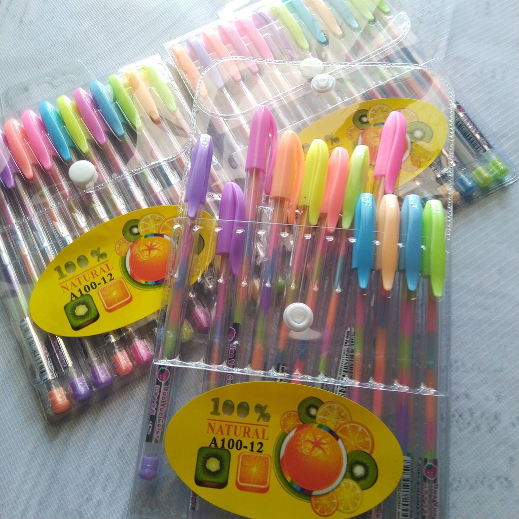 

Baru Pulpen Gel Pelangi Natural / Pulpen Gel Warna Warni