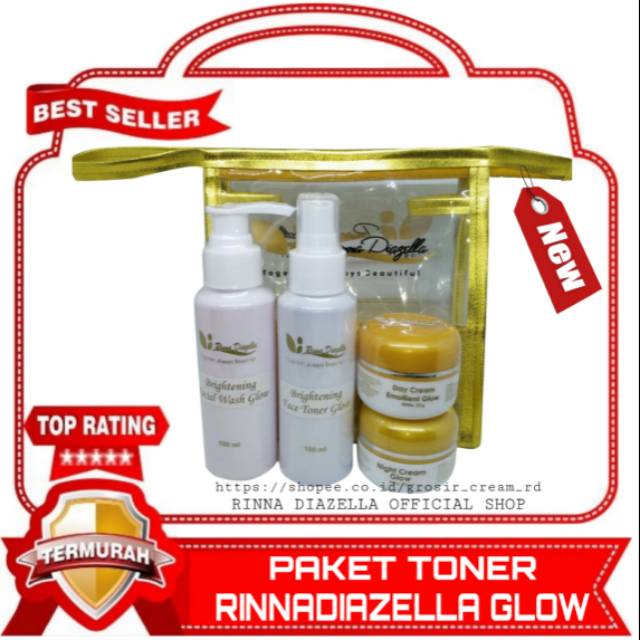 [NEW FORMULA] Rinna Diazella Super Glow Paket Toner