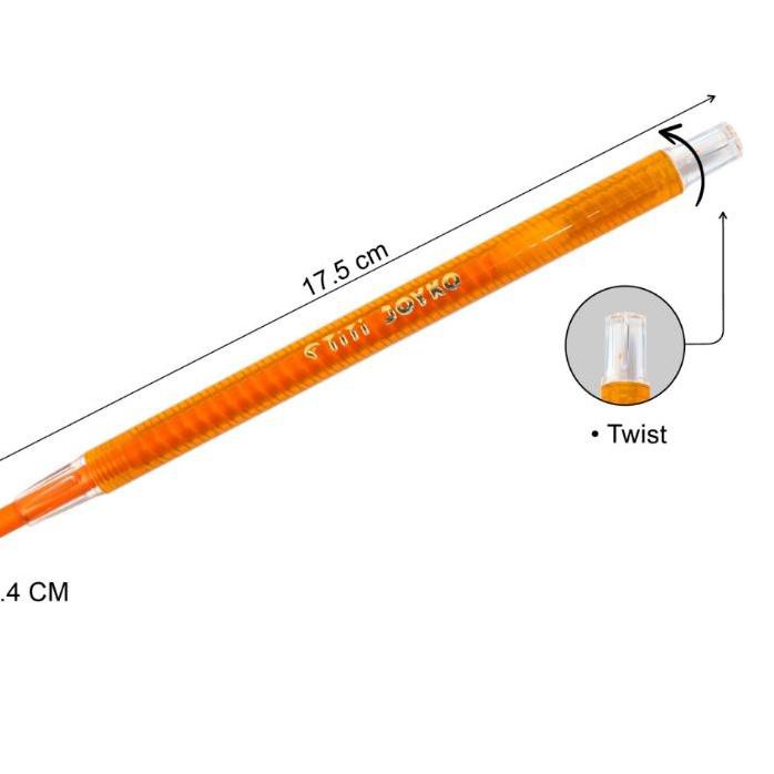 

Crayon Titi Joyko Twist Crayon Putar 12 Warna - Panjang <