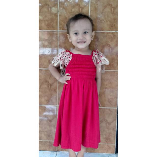 Dress baju smoke anak