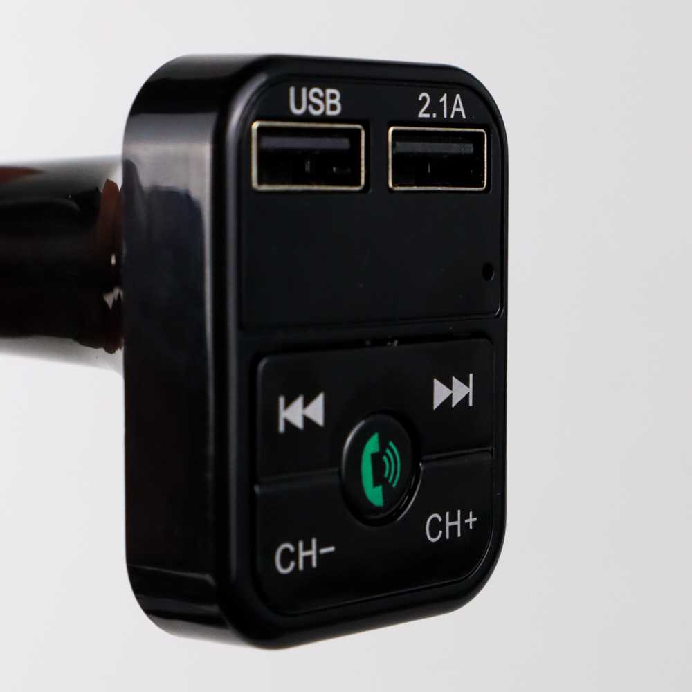 2in1 Smart Car Bluetooth Audio Transmitter USB 2.1A