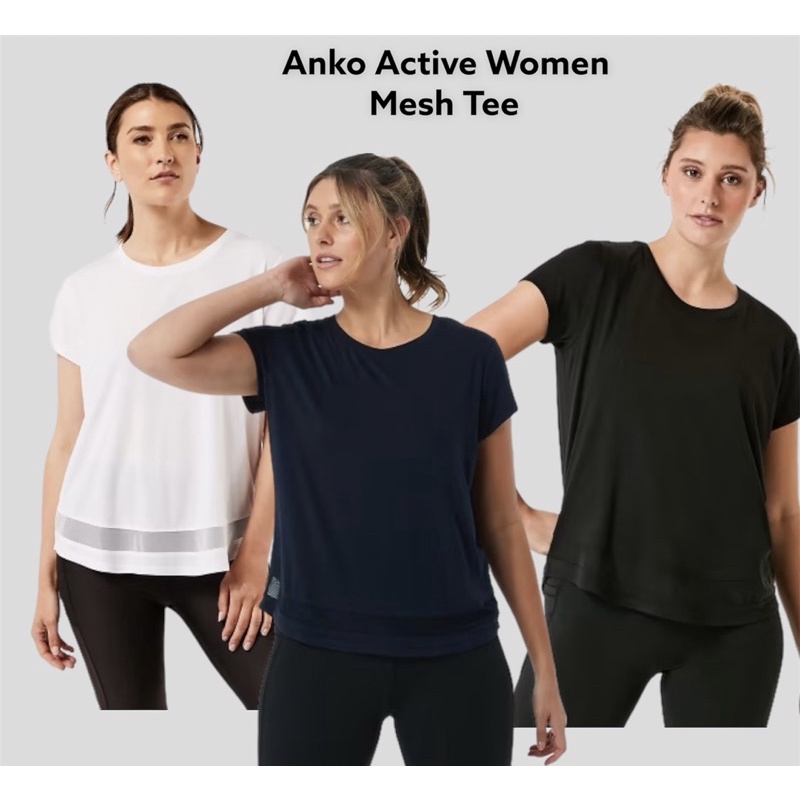 Kaos santai // Anko Active Woman Mesh Tee 3 warna