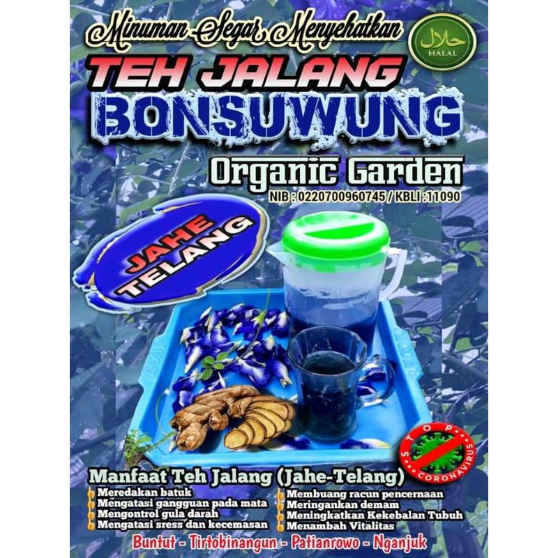 

Teh Jalang (Teh Jahe Telang) Bonsuwung Organic Garden