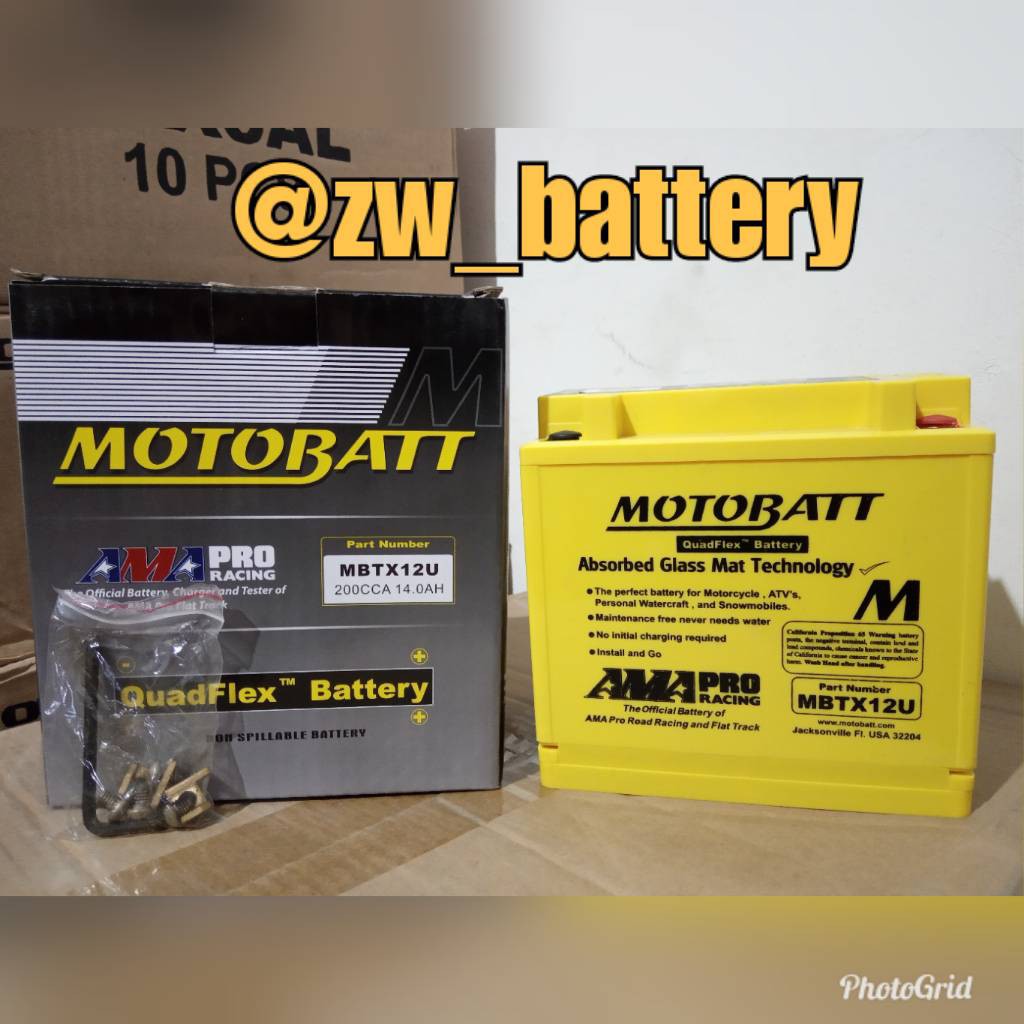 MOTOBATT MBTX12U 14 AH CCA 200