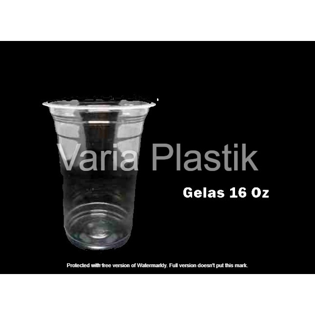 Gelas Plastik 16 oz / Cup Plastik 16 0z Tanpa tutup
