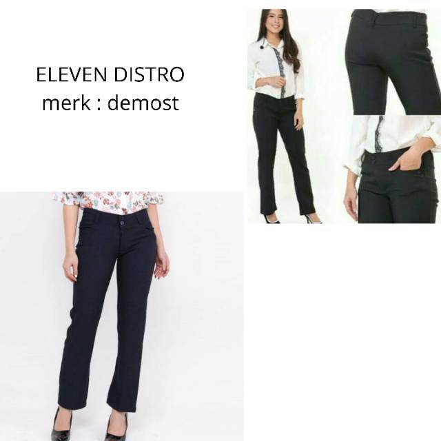 COD Celana kerja wanita model formal merk demost bahan COD Celana kerja wanita model formal merk demost bahan