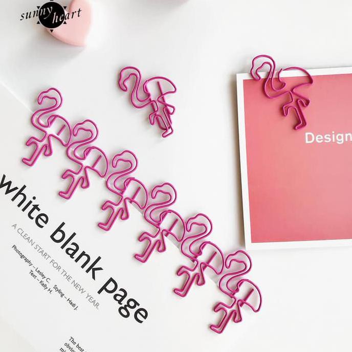 

BEST SELLER Klip Penjepit Kertas Pembatas Buku Motif Flamingo TERJAMIN