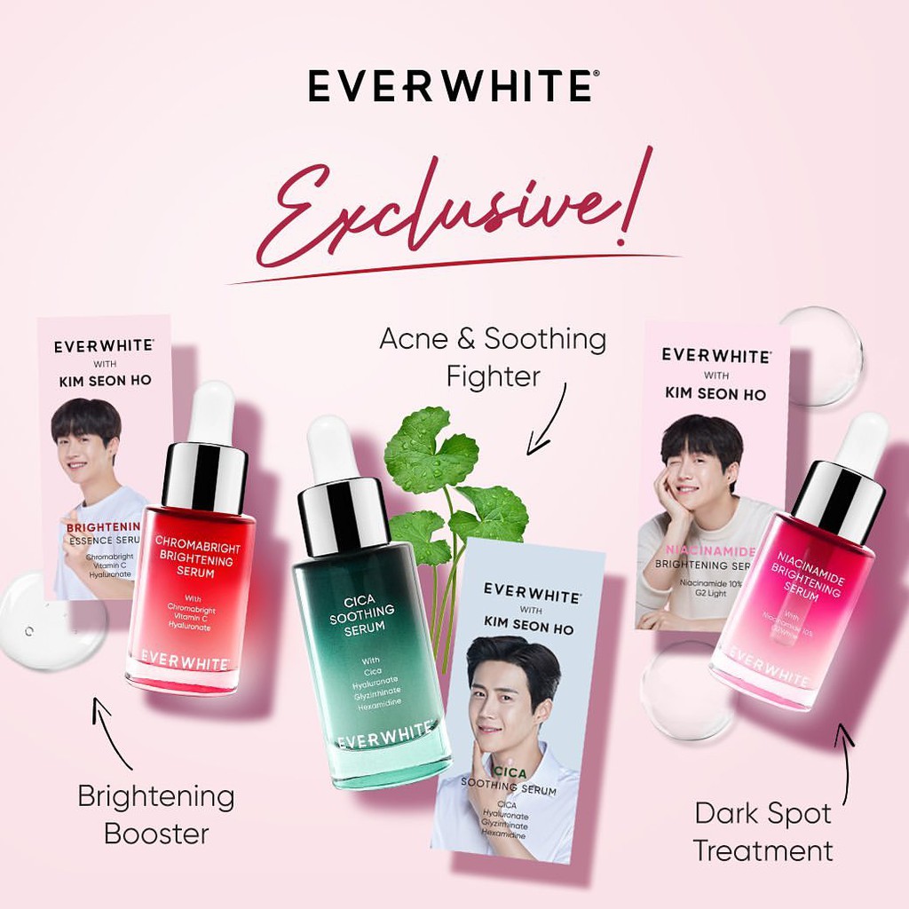 [BPOM] EVERWHITE KIM SEON HO SERUM CHROMABRIGHT | CICA | NIACINAMIDE