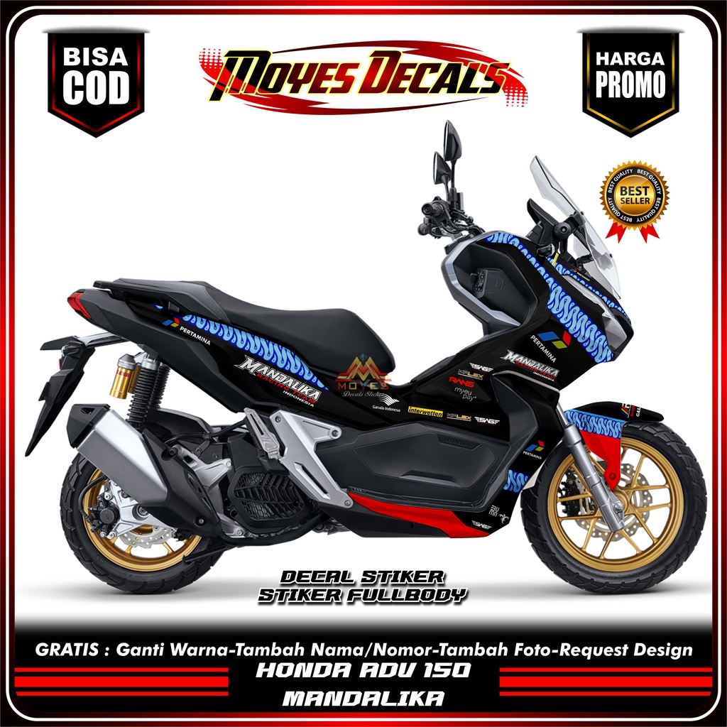 Decal Honda ADV 150 Mandalika Racing Team Sticker Full body